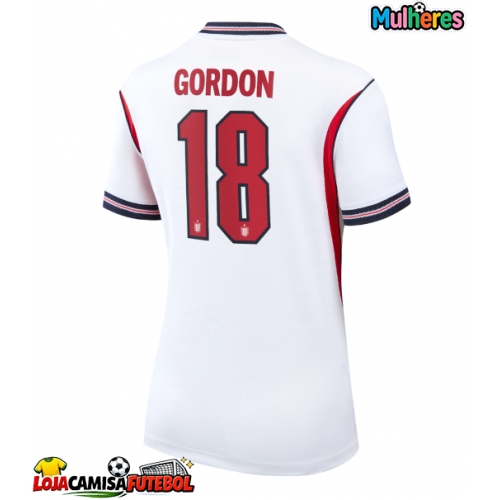 Camisa de Futebol Inglaterra Anthony Gordon #18 Equipamento Principal Mulheres Mundo 2026 Manga Curta